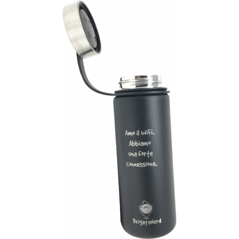 Botella termica CheckPoint en acero inoxidable de doble pared, sin BPA, termica Brigata Nerd - 10