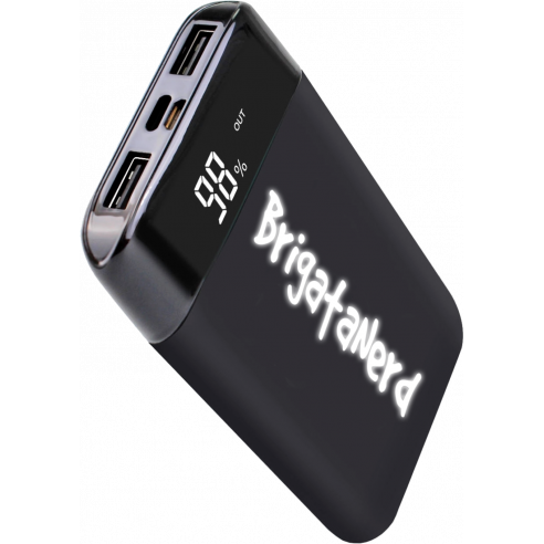 Powerbank GameOver a 10,000 mah fast charging with dual USB normal and Type C Brigata Nerd - 1