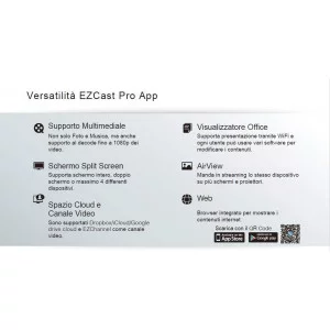 EZCast PRO Box B02 HDMI/VGA-Ethernet/WiFi Écran de 2,4 Ghz / 5 ghz, avec le Soutien Miracast, AirPlay et en écran partagé à 4 Ez