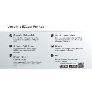 EZCast PRO Box B02 HDMI/VGA Ethernet/WiFi Display 2.4Ghz / 5Ghz con Supporto Miracast, AirPlay e Splitscreen a 4 dispositivi EzC EZCast PRO Box B02 HDMI/VGA Ethernet/WiFi Display 2.4Ghz / 5Ghz con Supporto Miracast, AirPlay e Splitscreen a 4 dispositivi EzC