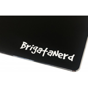 Mat Game Mouse Pad 24.6 x 20.2 satin Aluminum with non-slip rubber base Brigata Nerd - 1 2