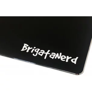 Mat Game Mouse Pad 24.6 x 20.2 satin Aluminum with non-slip rubber base Brigata Nerd - 1 2