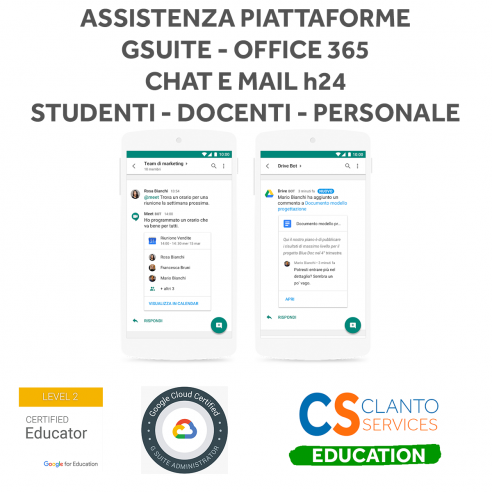 Assistenza Piattaforme G Suite for Education e Office 365 for Education - annuale Google - 1