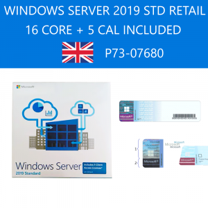 Windows Server Standard 2019 64-Bit Englisch Retail 16 Core P73-07680 Microsoft Corporation - 1