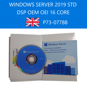 Windows Server Standard 2019 OEM OEI DSP P73-07788 DVD 64bit 16C Inglese Internazionale