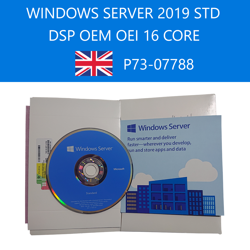 Microsoft Licence Windows Server 2019 Standard 16 cœurs 64 bits Français  (P73-07789)