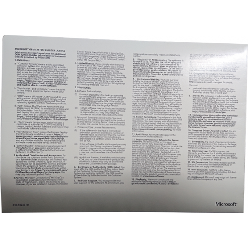 Windows Server Standard 2019 OEM OEI DSP P73-07788 DVD 64bit 16C Ingles Internacional Microsoft Corporation - 2