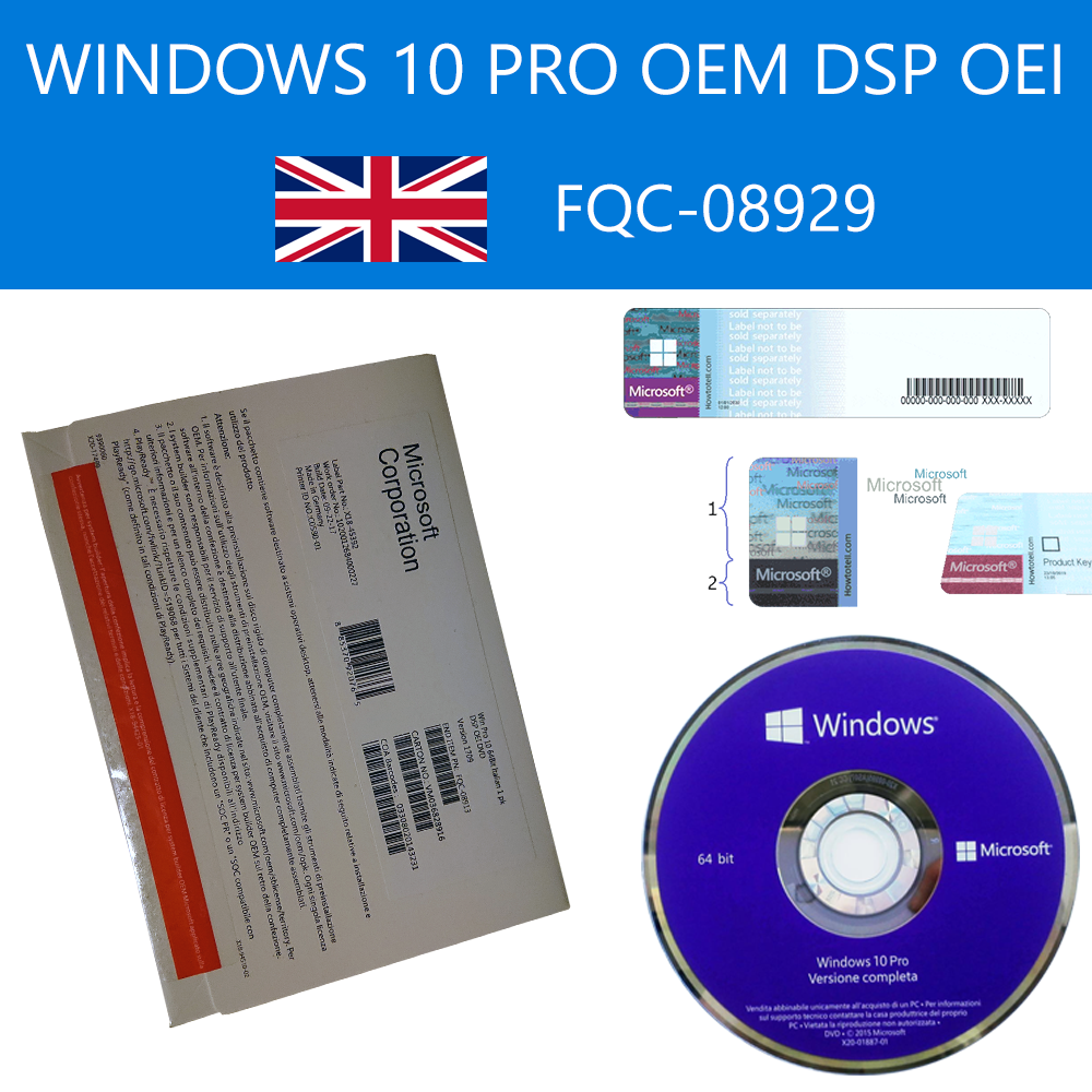 Windows 7 Home 64 bit-DVD e chiave di attivazione COA Tedesco Versione Completa 